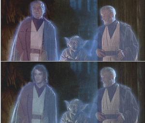 The ghost of Anakin Skywalker